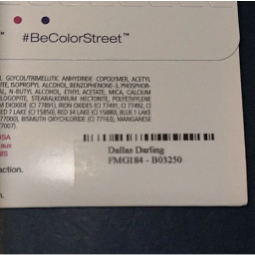 Dallas Darling   Color Street Sparkling Blue Nail Strips